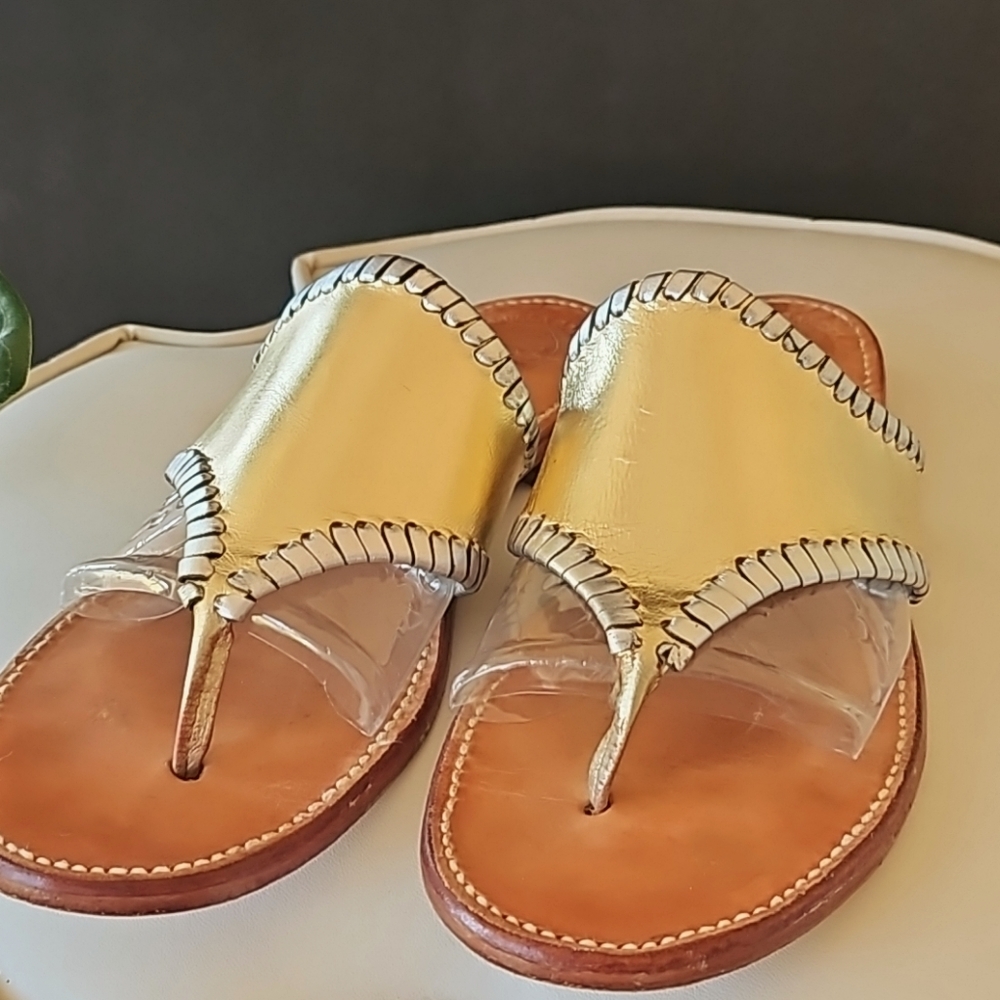 Gasparilla sandals Gold and Silver Size 8